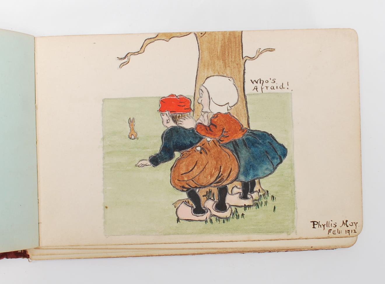 Two autograph books dating to the early 20th Century filled with sketches, poems, prose. dating back - Image 10 of 11
