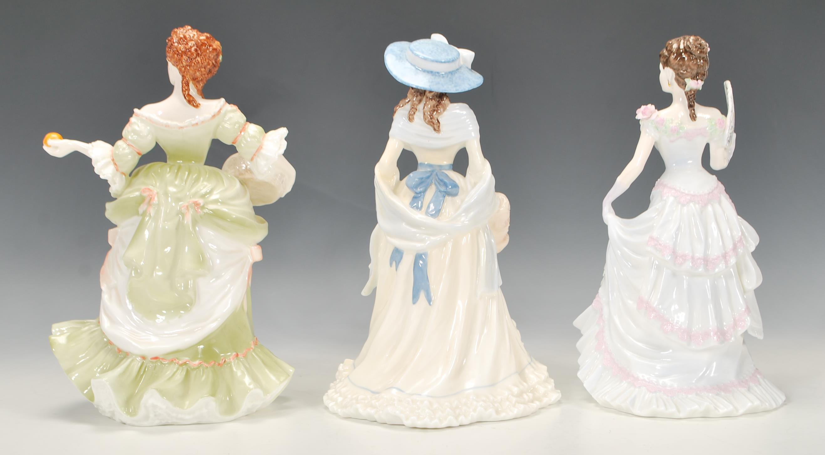 A collection of three Coalport Compton Woodhouse limited edition ceramic / China figures from the - Image 3 of 7