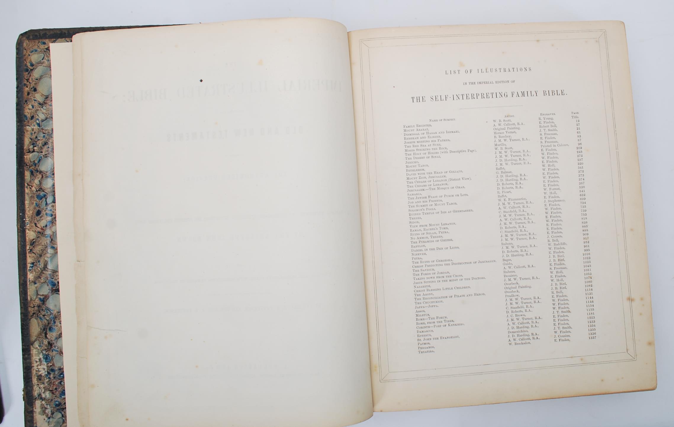 Two 19th Century Victorian Bible's to include The Holy Bible and the Commentaries of Henry and Scott - Image 6 of 9