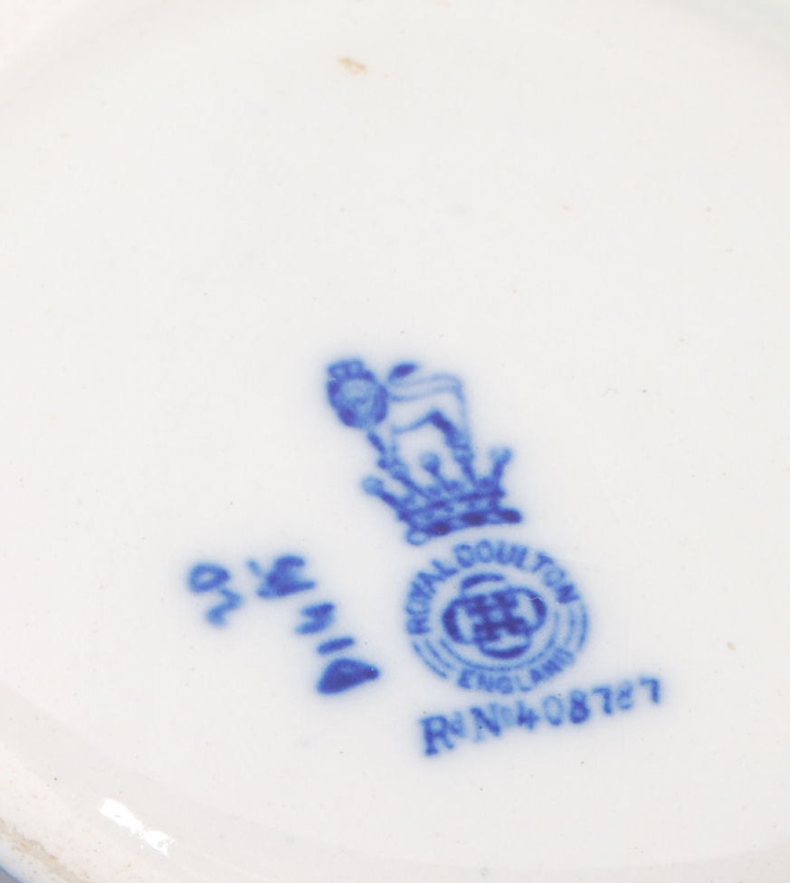 A Royal Doulton Eglinton Tournament jug having transfer printed blue and white decoration - Image 7 of 7