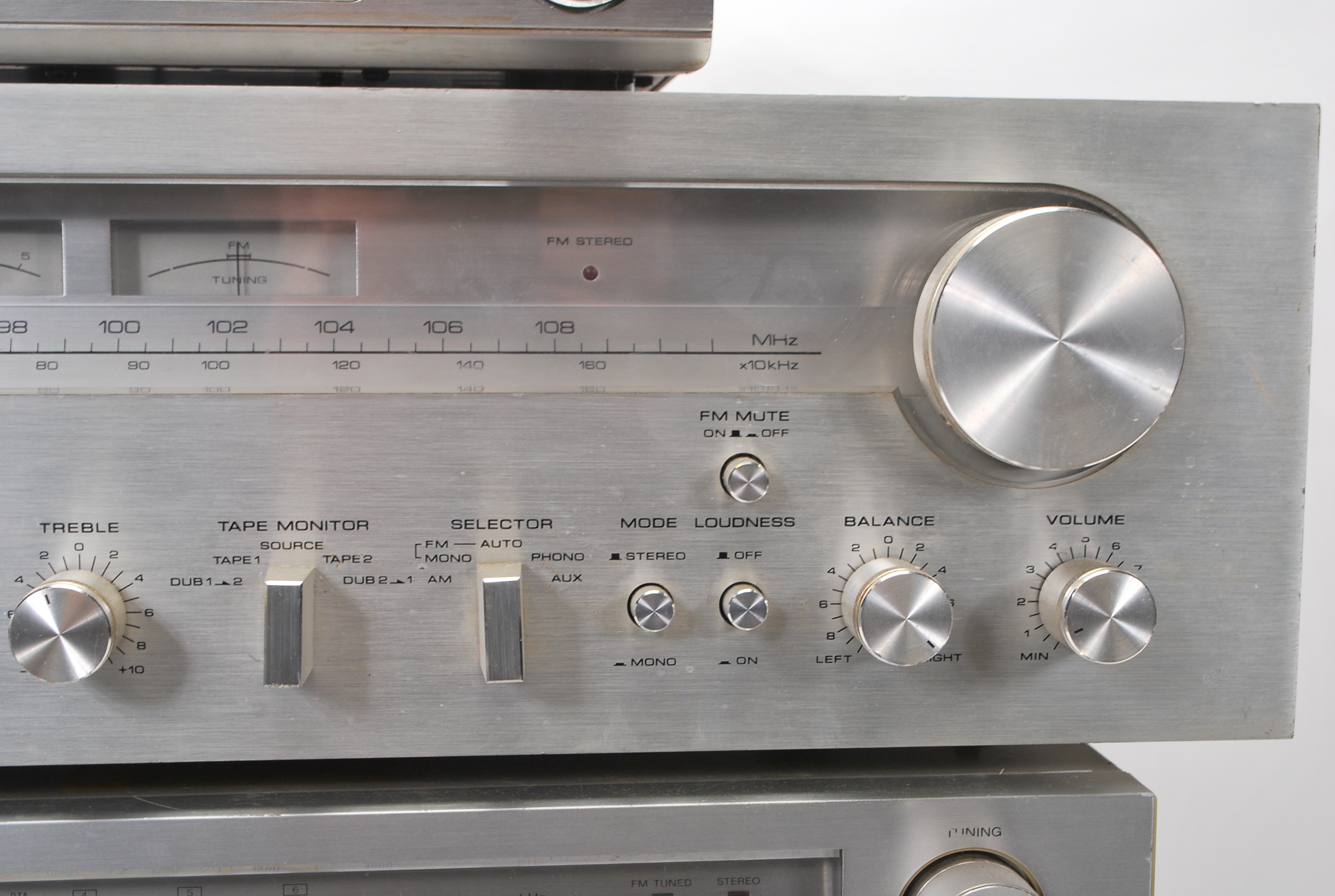 Hi-Fi- A group of four mixed Hi-Fi stacking system to include a Akai stereo receiver AA-1135, - Image 4 of 7