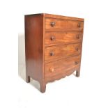 A 19th Century Victorian mahogany chest of drawers having four straight drawers with knob handles