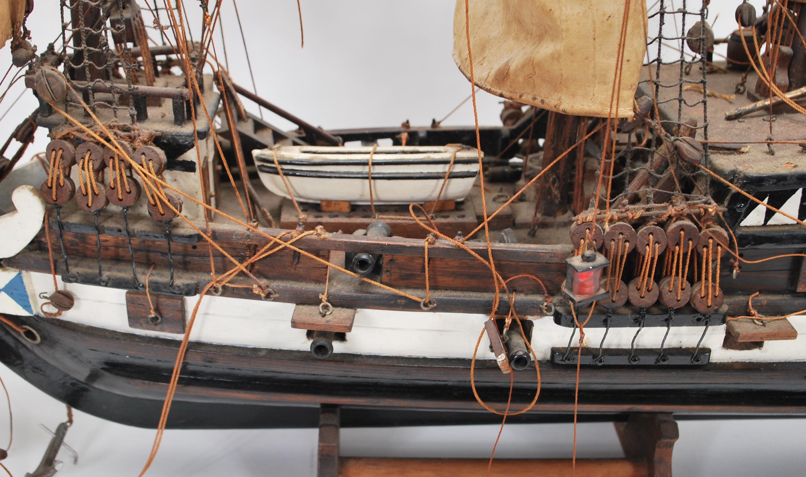 A vintage 20th Century large scratch built model of a galleon style ship in the manner of the - Image 5 of 9