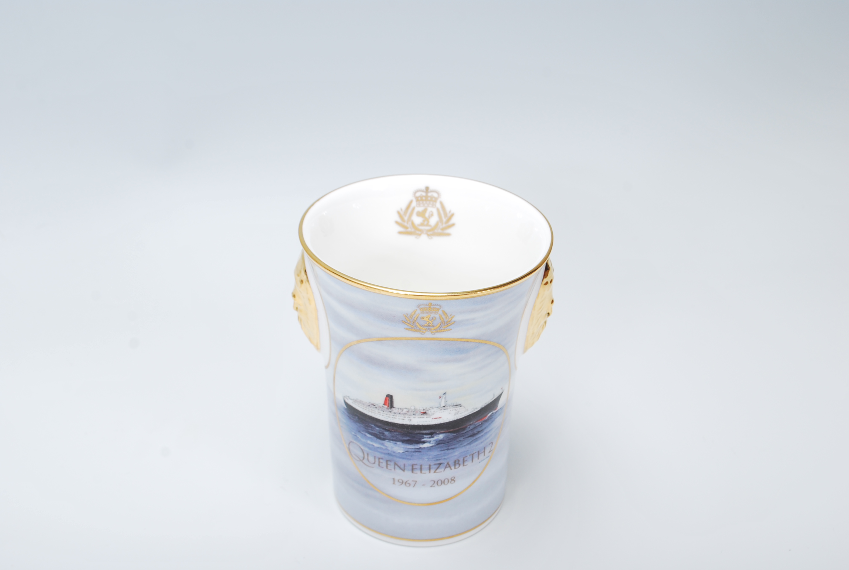 Cunard - A limited edition fine bone china beaker. The Neptune beaker depicting Cunard's Queen - Image 6 of 7