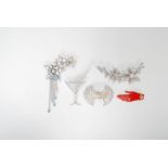 A selection of Butler and Wilson fashion jewellery brooches set with Swarovski crystals to include a