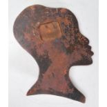 A 20th Century African bronze cameo wall plaque in