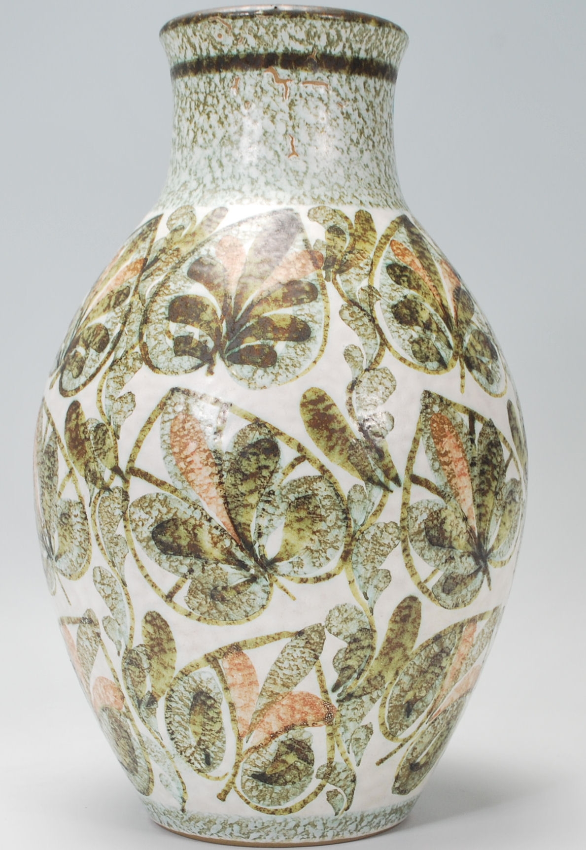 An early 20th Century Bourne Denby pottery vase by Glyn Colledge, decorated with stylised leaves, - Image 2 of 6