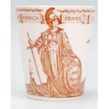 A rare antique WWI First World War related Royal Doulton ceramic beaker / cup ' Victory And Peace