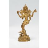 A 20th Century brass figure of Indian Hindu Lord Shiva appearing as Nataraja 'The lord of dance'