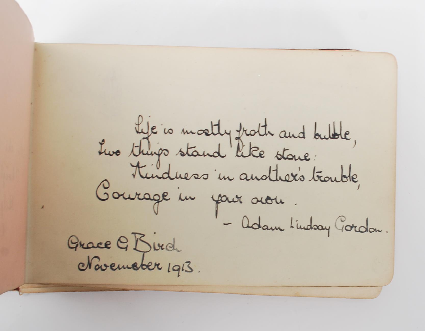 Two autograph books dating to the early 20th Century filled with sketches, poems, prose. dating back - Image 5 of 11