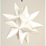 A vintage retro 20th Century white paper star light shade by Habitat retaining original packing.