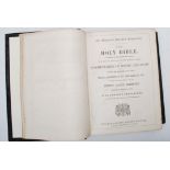 Two 19th Century Victorian Bible's to include The Holy Bible and the Commentaries of Henry and Scott