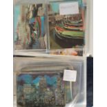 Two albums of holographic postcards covering a range of subjects including novelty, souvenir,