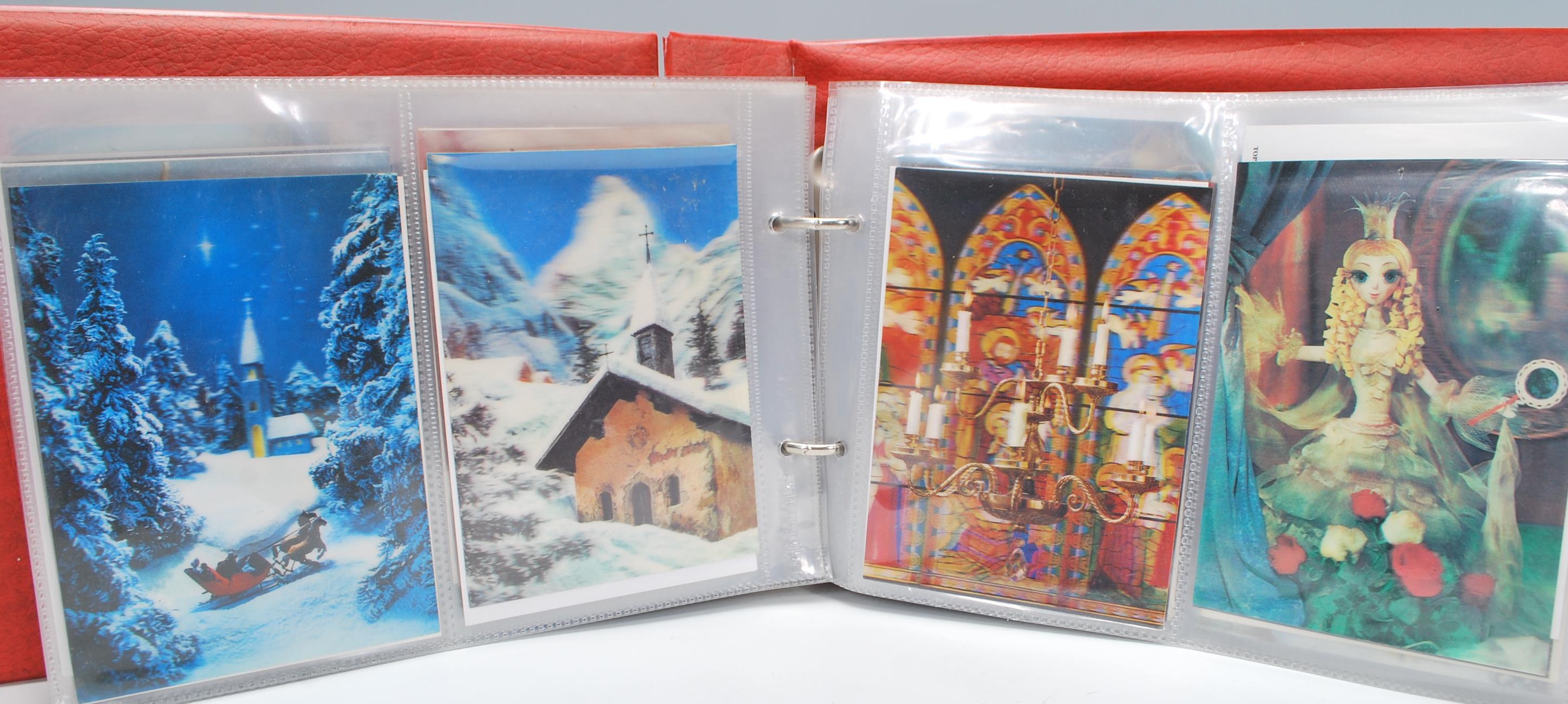 An album of holographic Christmas cards depicting a wide range of subjects to include London, - Image 4 of 6