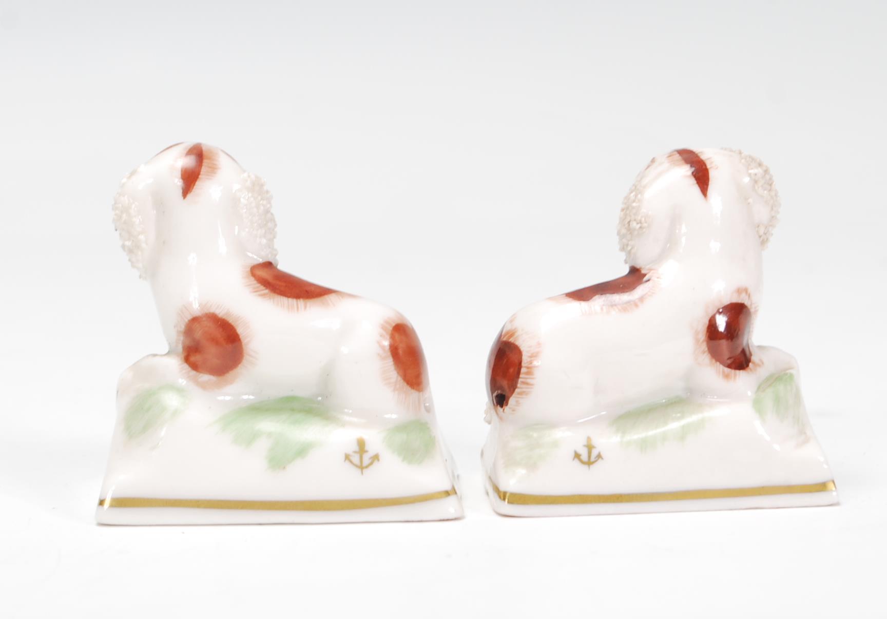 A pair of rare 19th Century Victorian Chelsea ceramic figurines in the form of King Charles Spaniels - Image 3 of 7