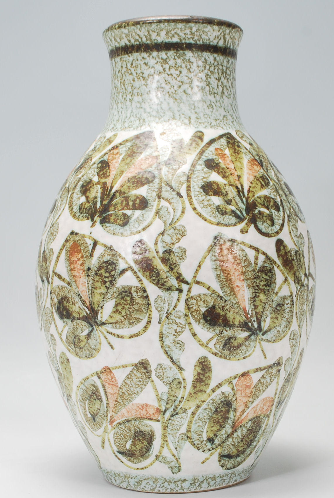 An early 20th Century Bourne Denby pottery vase by Glyn Colledge, decorated with stylised leaves, - Image 3 of 6