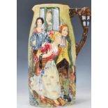 An early 20th century Burleigh Ware ( B & L Ltd ) tall embellished glazed jug  entitled ' Sally in