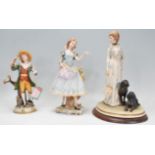 A group of three Italian ceramic figurines to include a Capodimonte limited edition figure by B