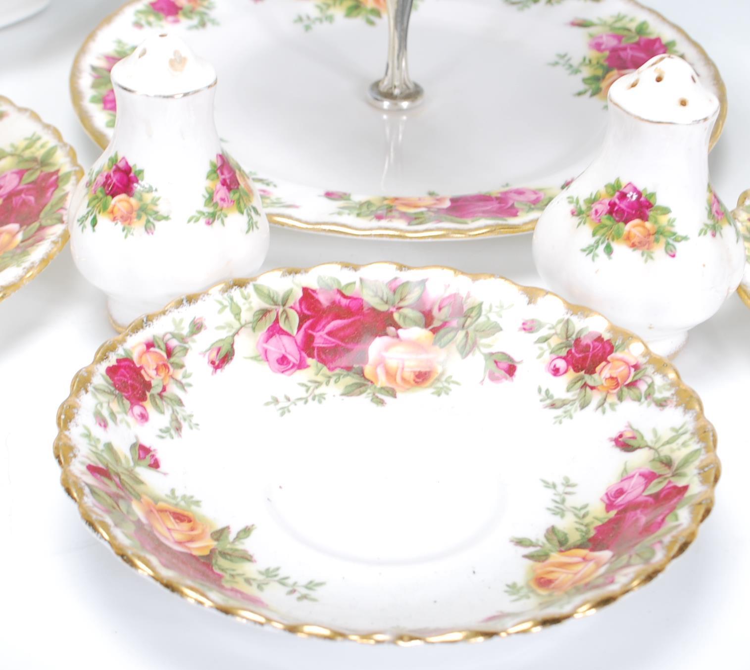 A selection of Royal Albert Old Country Roses pattern ceramics to include tea cups and saucers, twin - Image 4 of 7