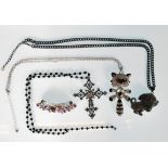 A collection of Butler and Wilson fashion necklaces set with Swarovski crystals to include an