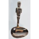 An early 20th Century silver plate medicine / child's feeding spoon having the teething / handle
