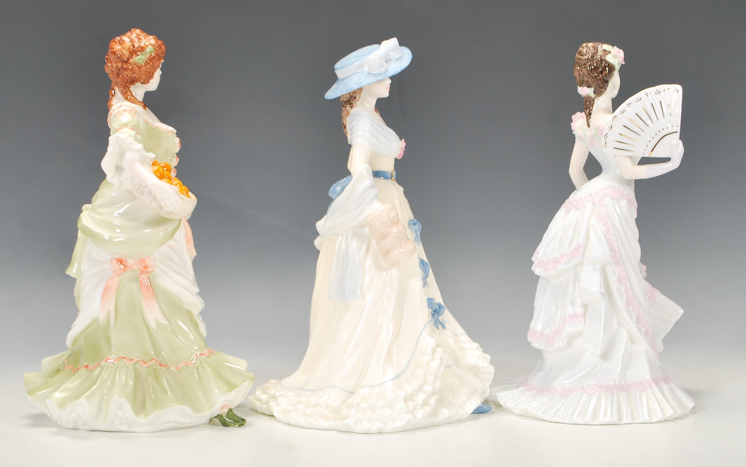 A collection of three Coalport Compton Woodhouse limited edition ceramic / China figures from the - Image 2 of 7