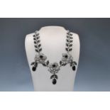 A Butler and Wilson costume jewellery collar necklace in the form of roses set with Swarovski
