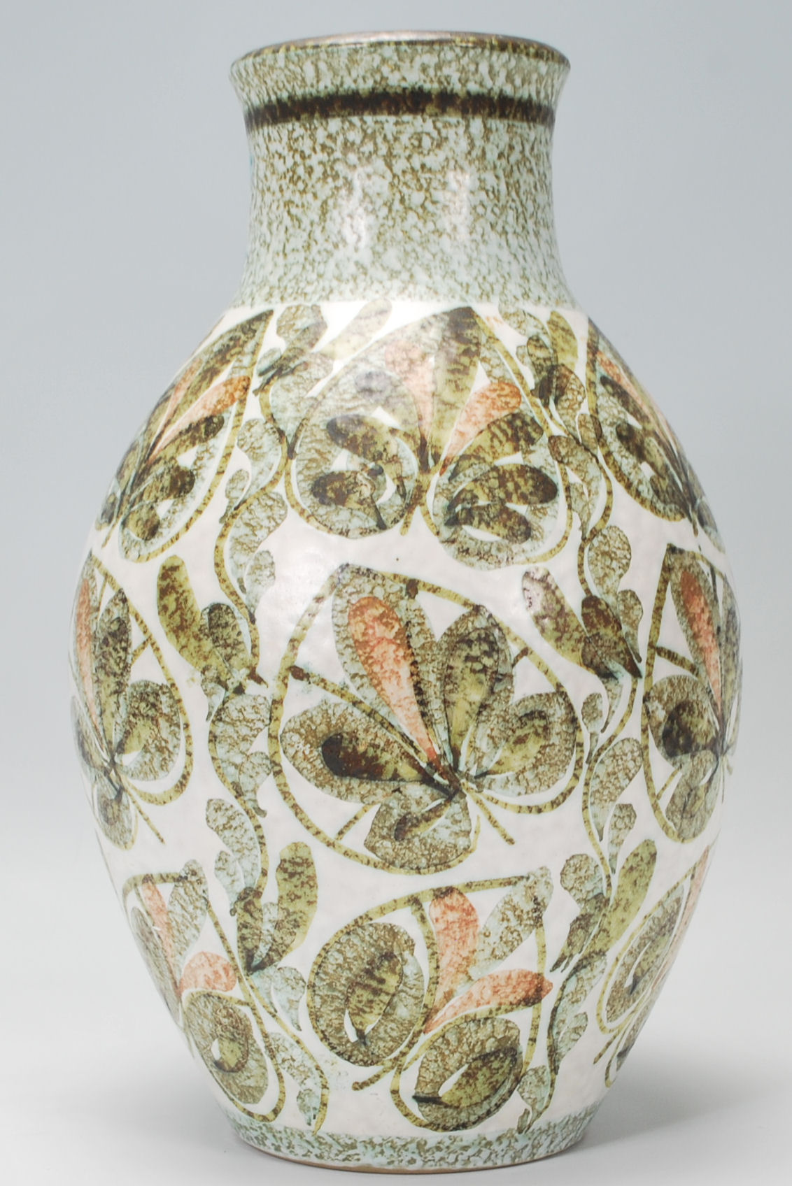 An early 20th Century Bourne Denby pottery vase by Glyn Colledge, decorated with stylised leaves, - Image 4 of 6