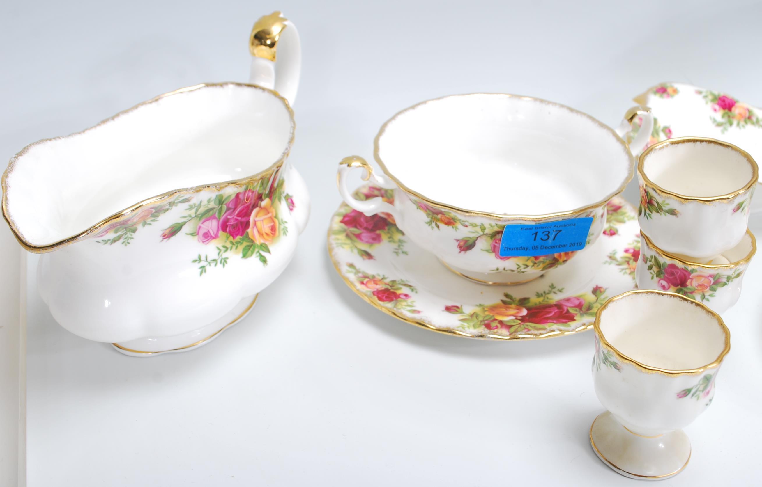 A selection of Royal Albert Old Country Roses pattern ceramics to include tea cups and saucers, twin - Image 2 of 7