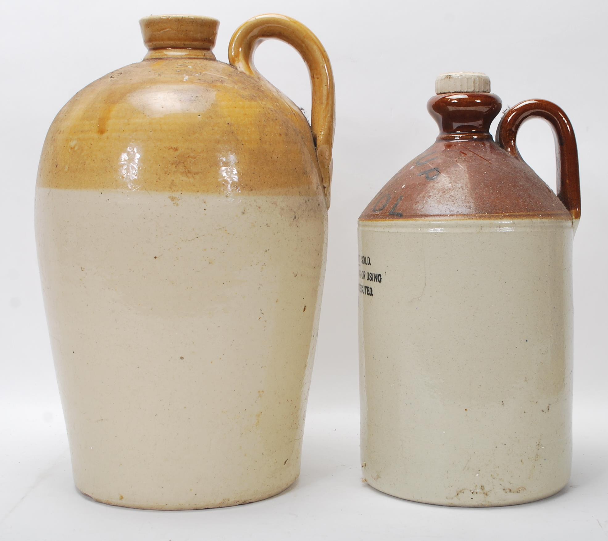 Two vintage advertising stoneware pots of local interest, both with notation for Bristol, the larger - Image 4 of 5