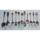 A good collection of silver Continental souvenir spoons dating form the early 20th Century. A good