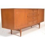 A retro 20th Century teak wood sideboard / credenza by Wolfe and Hollander Scandart, a bank of