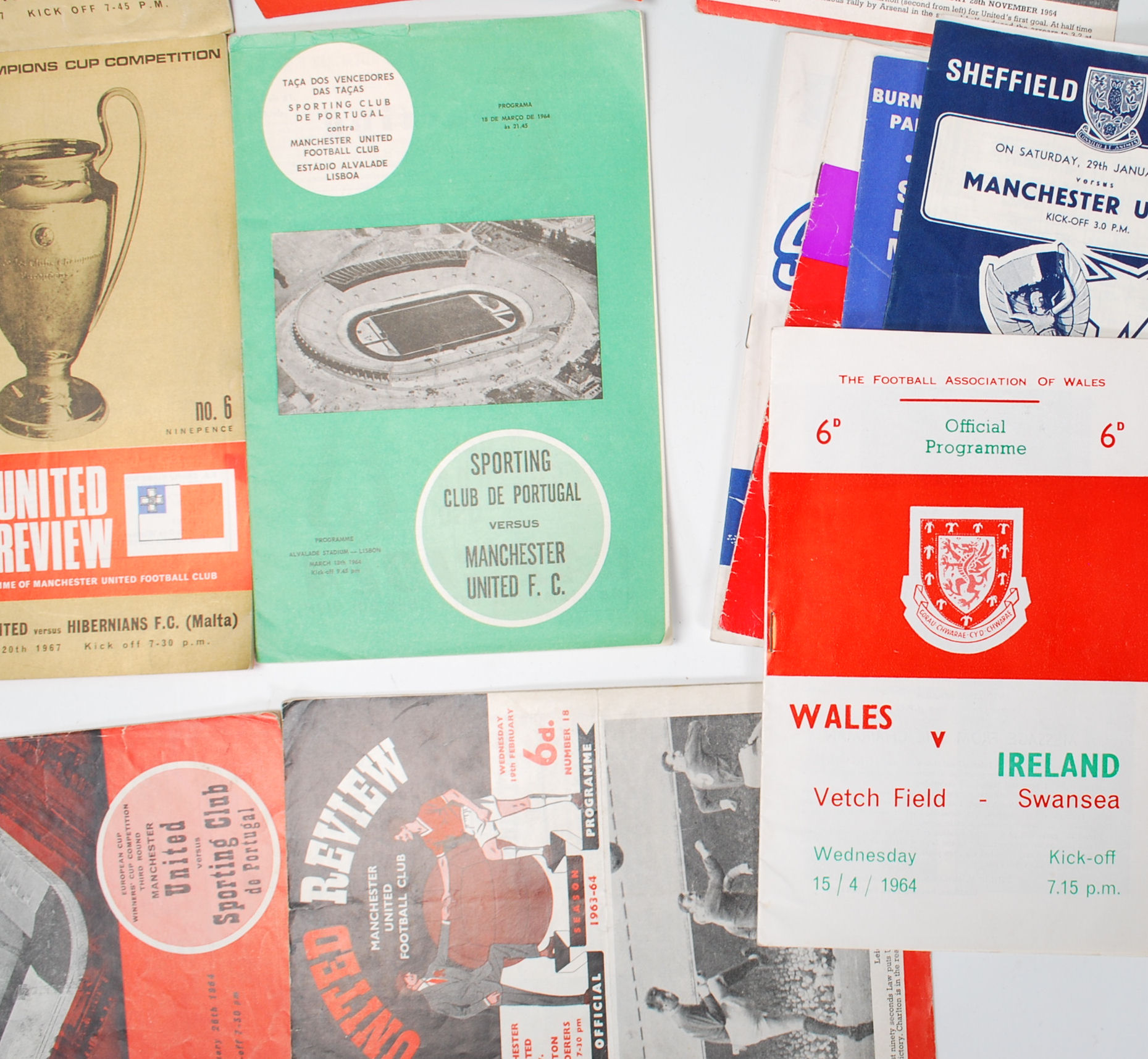 1964 George Best and Pat Jennings International Debut Football Programme: Wales v Ireland dated 15 4 - Image 5 of 7