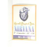 Nirvana - A pair of large size advertising point of sale music record shop / concert venue posters