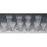 A good set of 6 acid etched 19th century sherry / port glasses. Each with circular foot having
