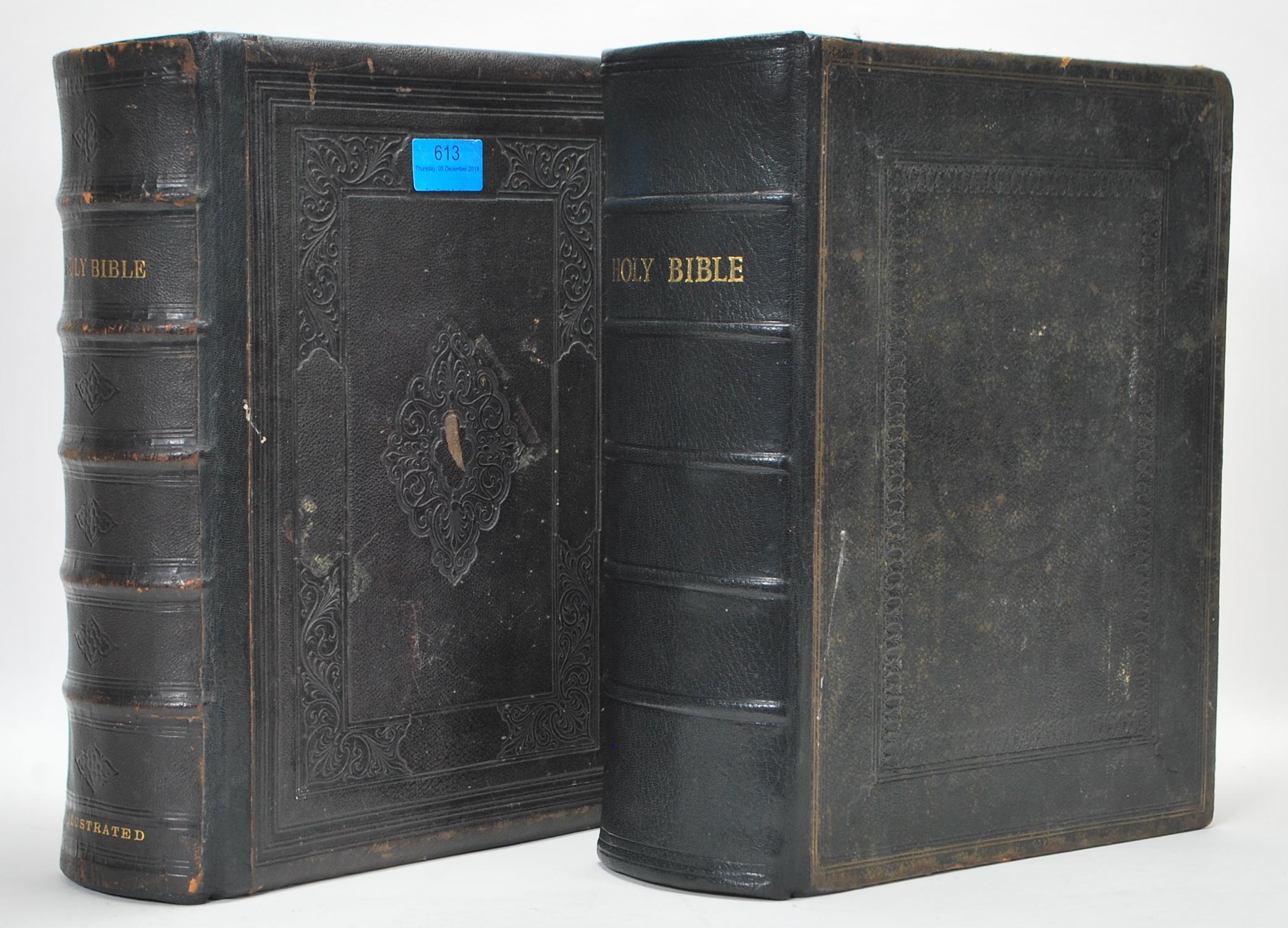 Two 19th Century Victorian Bible's to include The Holy Bible and the Commentaries of Henry and Scott - Image 8 of 9