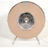 A retro mid century Sputnik Atomic Sofono electric heater of circular form having beige and enamel