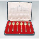 Cased set of Jubilee silver, 1935, British hallmarked silver teaspoons, including London,