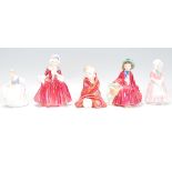A collection of 4 Royal Doulton porcelain figurines of ladies to include Lavinia HN1955, Linda