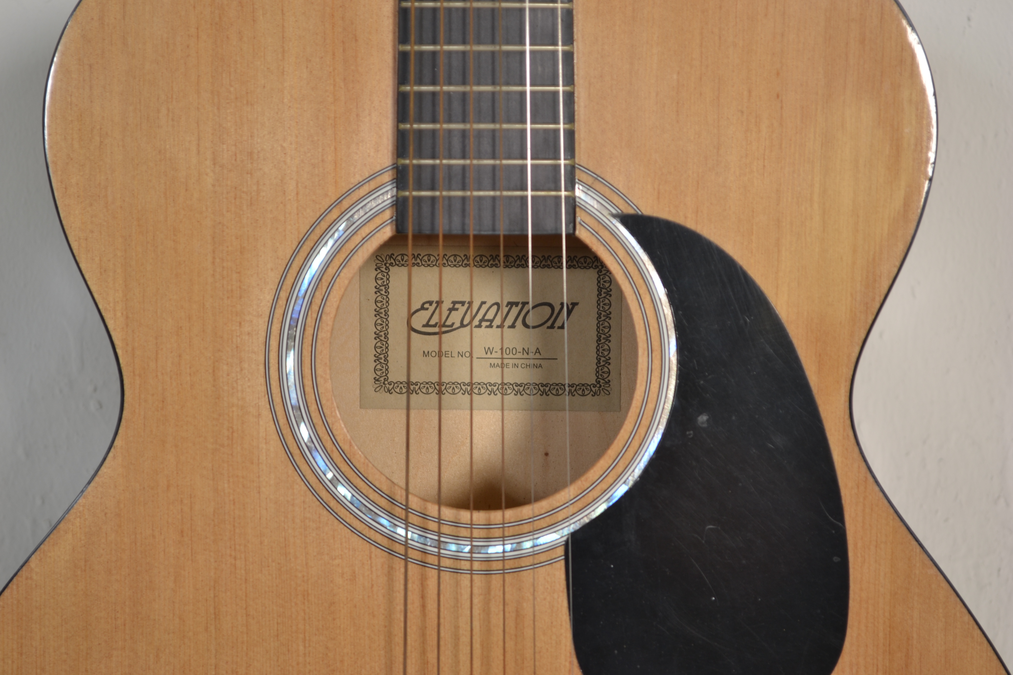A 20th century ' Elevation ' six string acoustic guitar. Excellent condition, little used. - Image 4 of 5