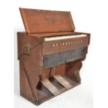 An early 20th Century  oak cased portable folding metamorphic Bilhorn telescope organ.