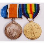 ORIGINAL WWI MEDAL PAIR PRIVATE E STONE ROYAL FUSI