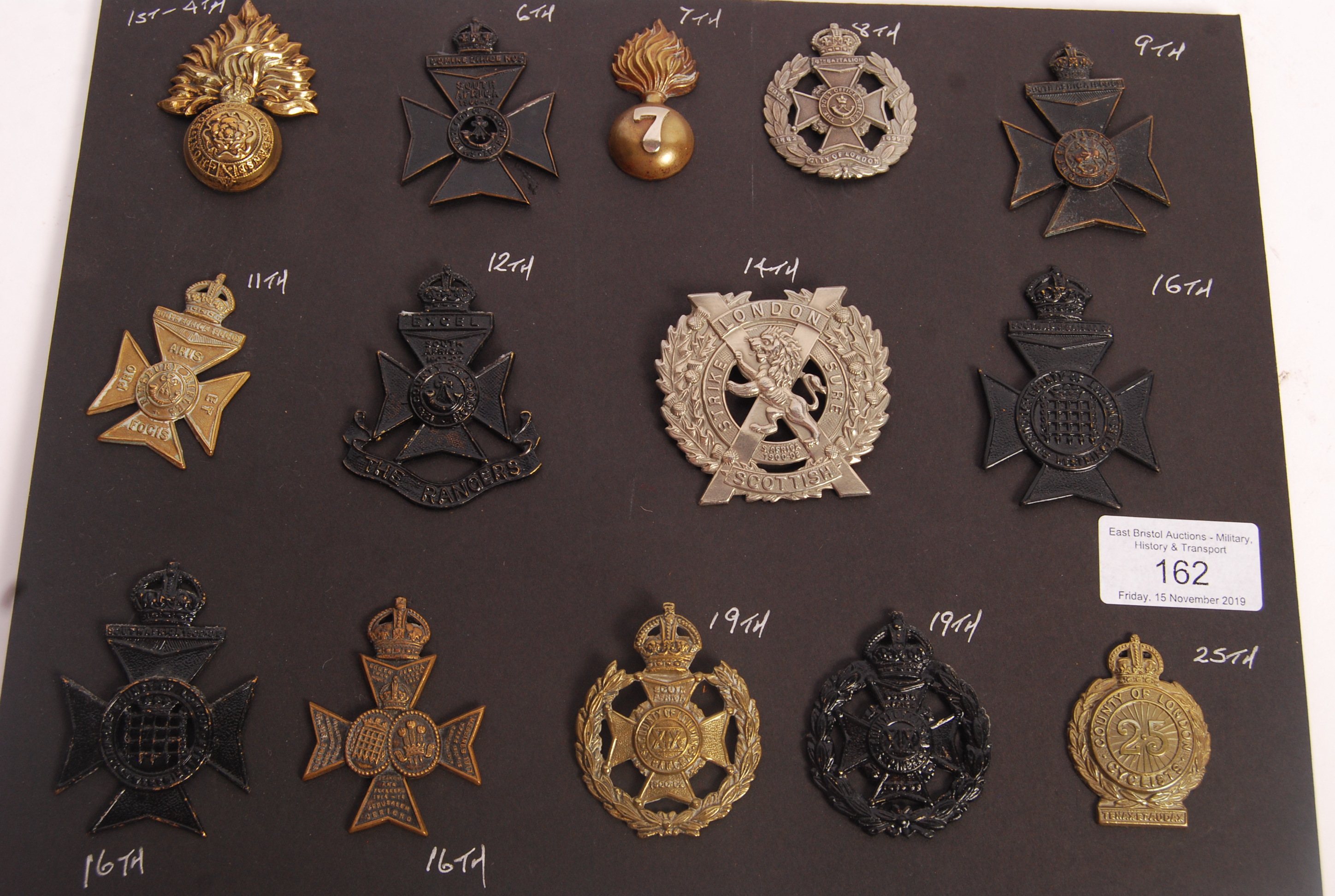 COLLECTION OF ORIGINAL LONDON REGIMENT UNIFORM CAP - Image 2 of 4