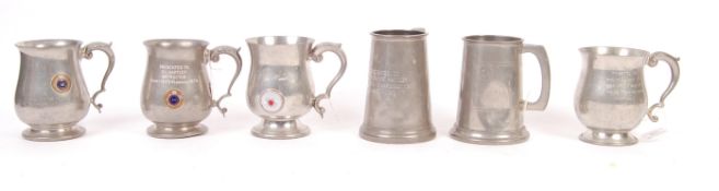 COLLECTION OF POLICE TANKARDS BELONGING TO A SARGE