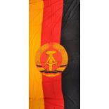 LARGE COLD WAR PERIOD FLAG OF EAST GERMANY