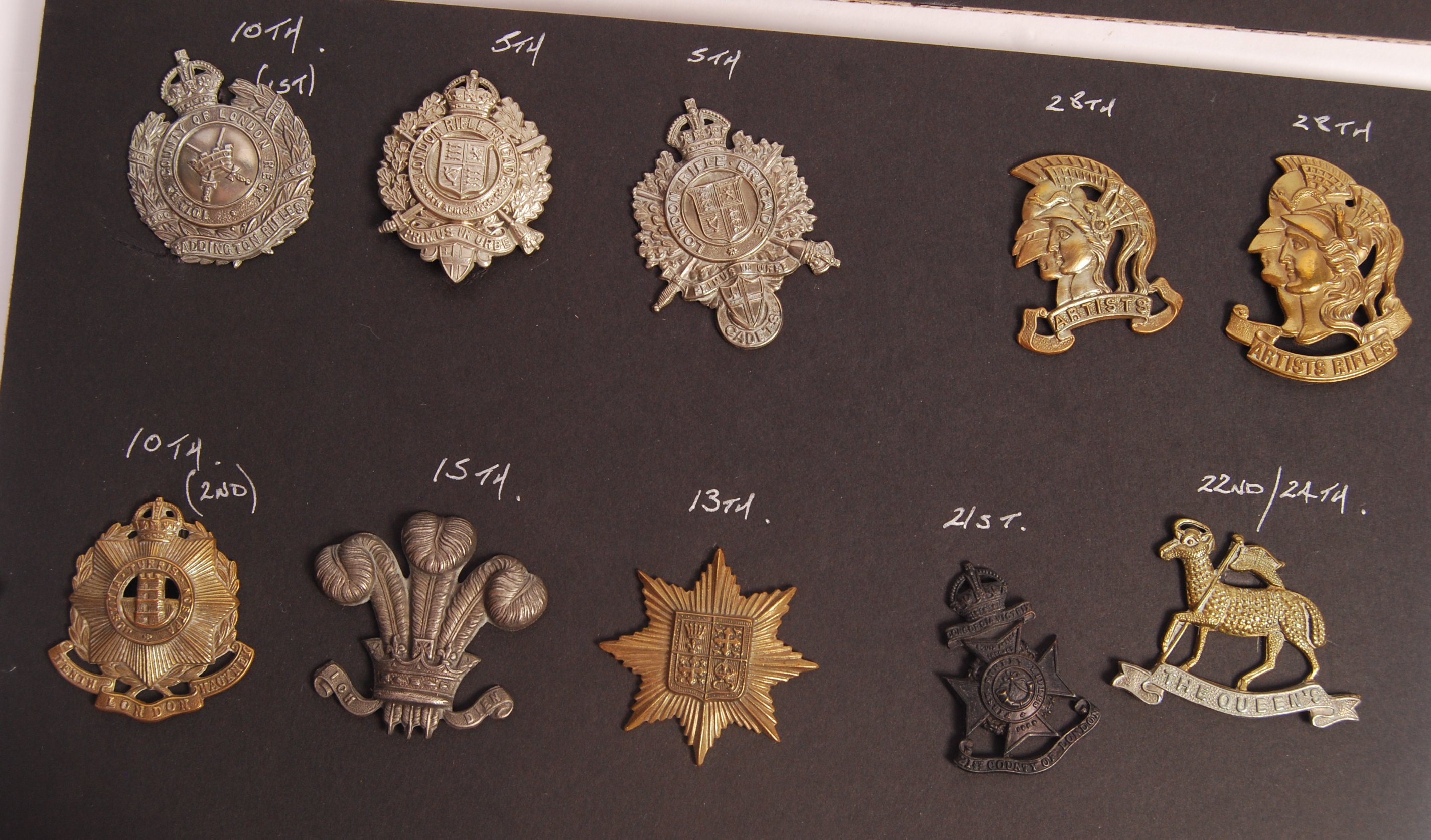 COLLECTION OF ORIGINAL LONDON REGIMENT UNIFORM CAP - Image 3 of 4