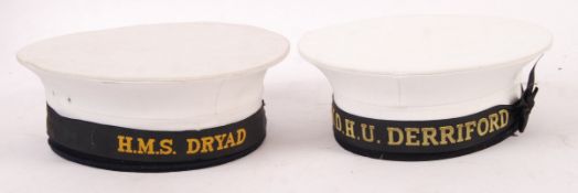 TWO 20TH CENTURY ROYAL NAVY UNIFORM CAPS / HATS