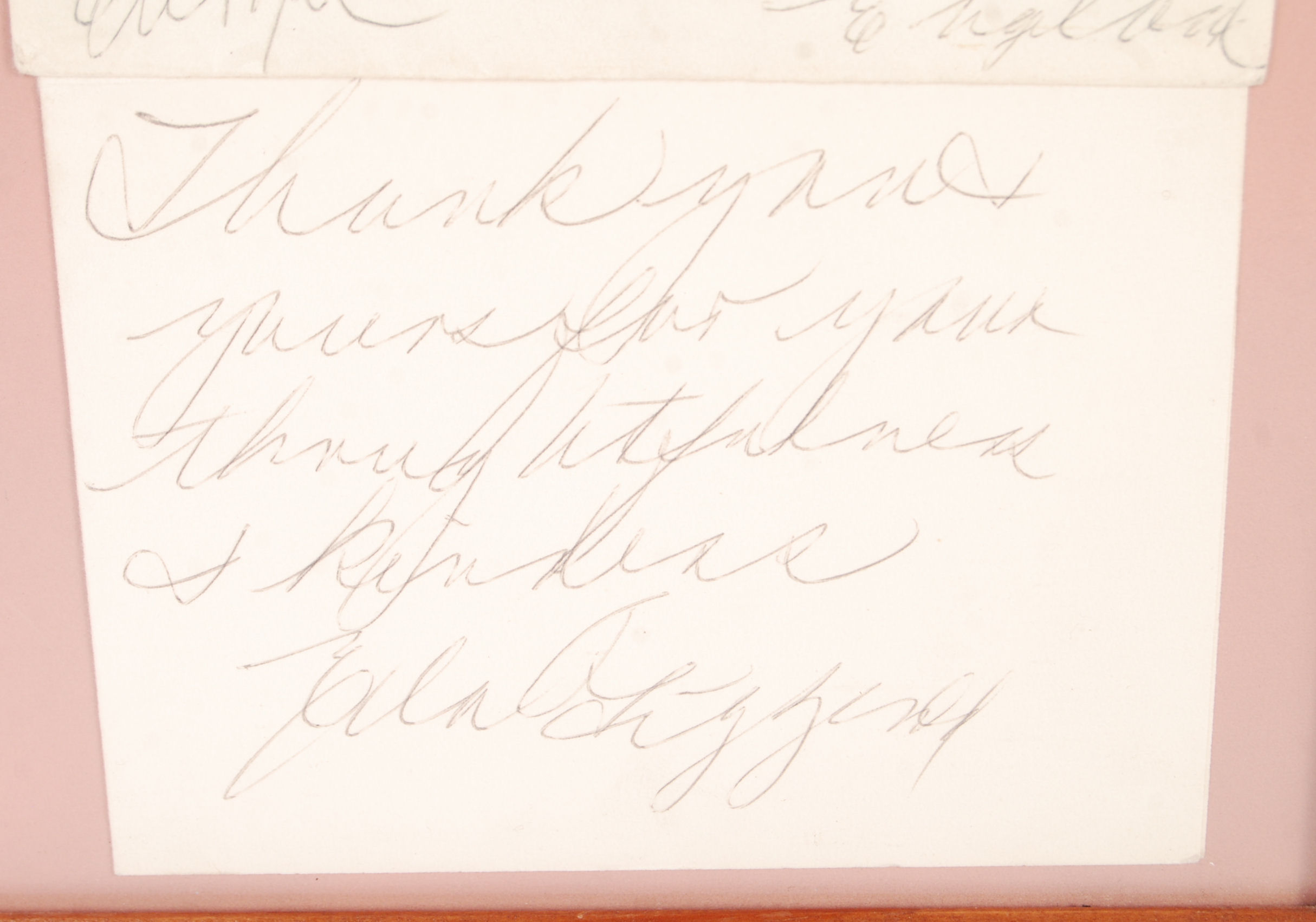 ELLA JANE FITZGERALD HAND WRITTEN THANK YOU LETTER - Image 3 of 4