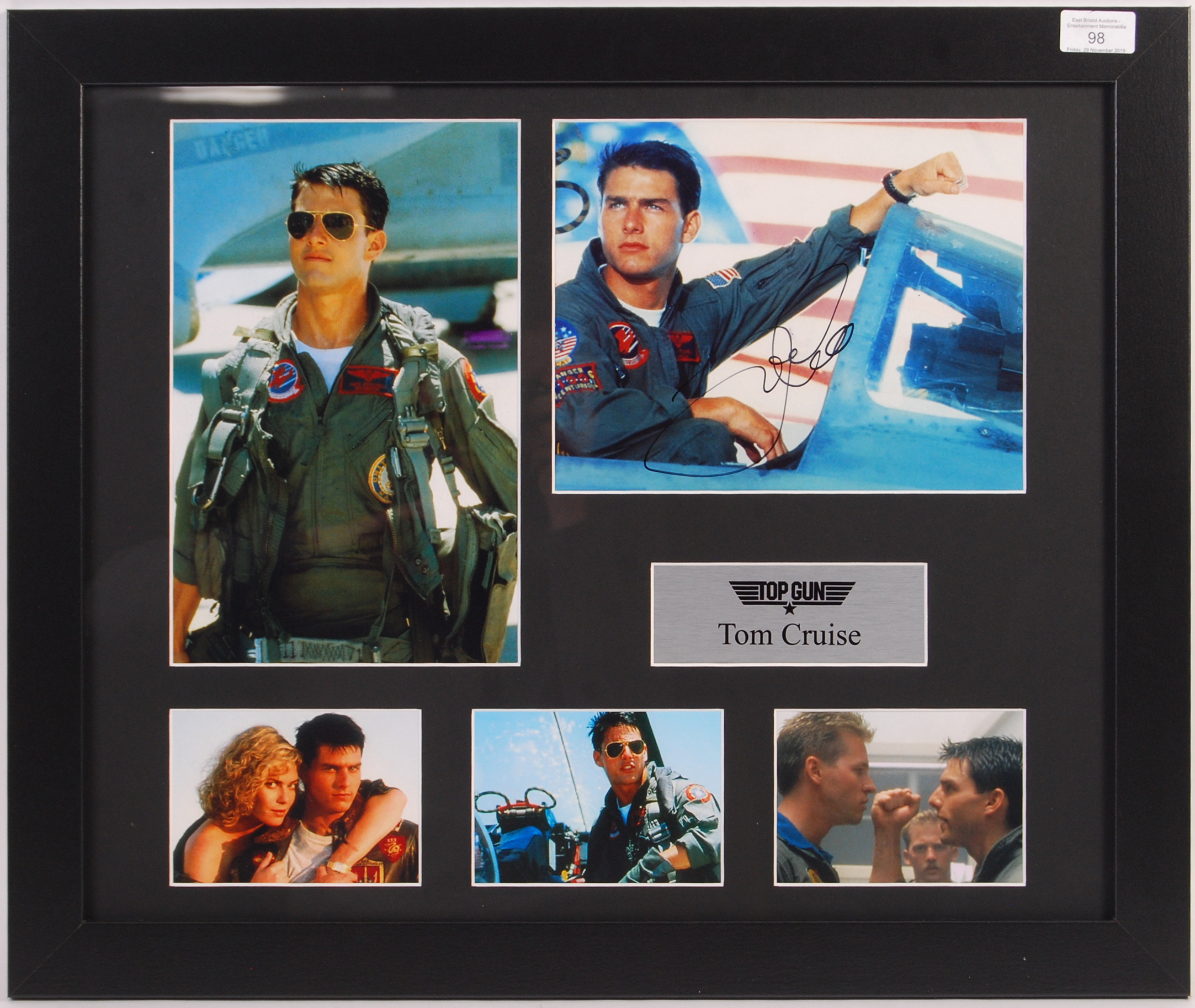 TOM CRUISE - TOP GUN - RARE AUTOGRAPH DISPLAY