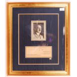 RARE ADOLF HITLER AUTOGRAPH / SIGNED DOCUMENT